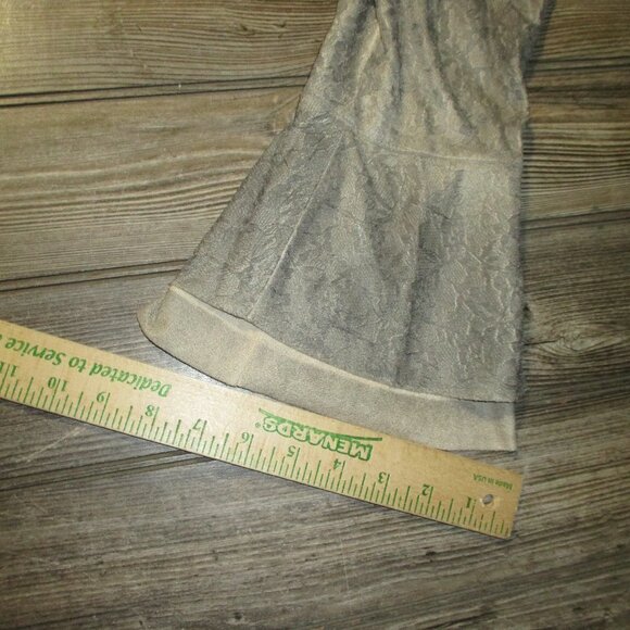 Vocal Grey Brown Faux Suede Lace Bell Slv Cardigan Jacket Size XL Fairy Grung - Picture 13 of 15